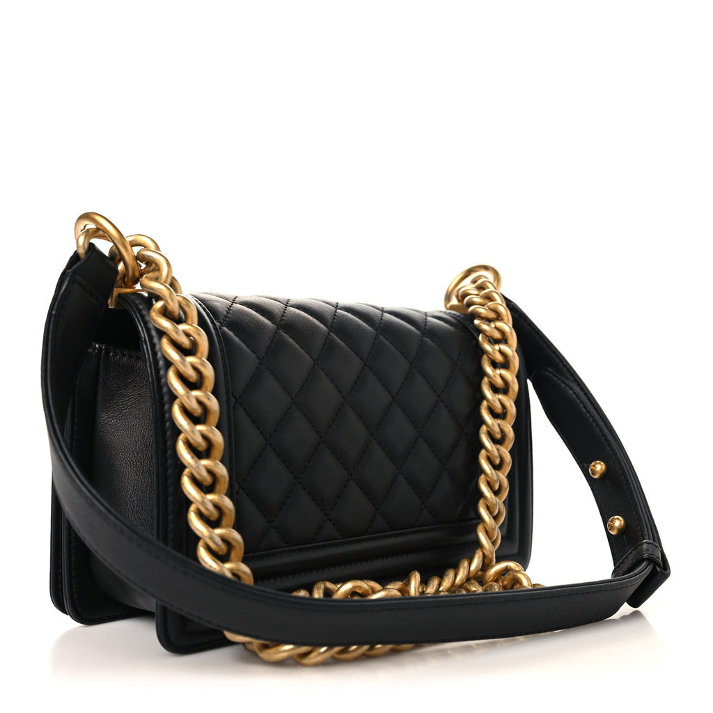 Chanel Calfskin Quilted Small Boy Flap Black