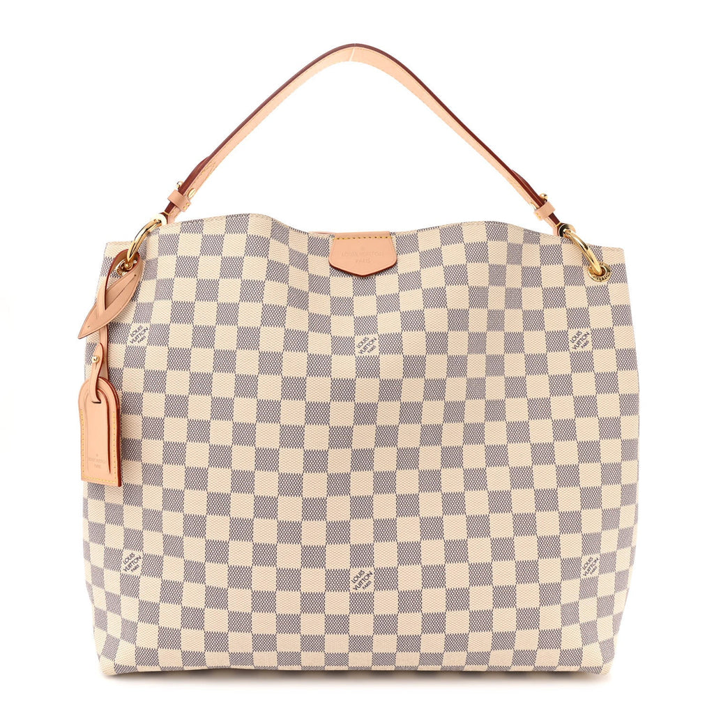 Louis Vuitton Damier Azur Graceful MM Rose Ballerine