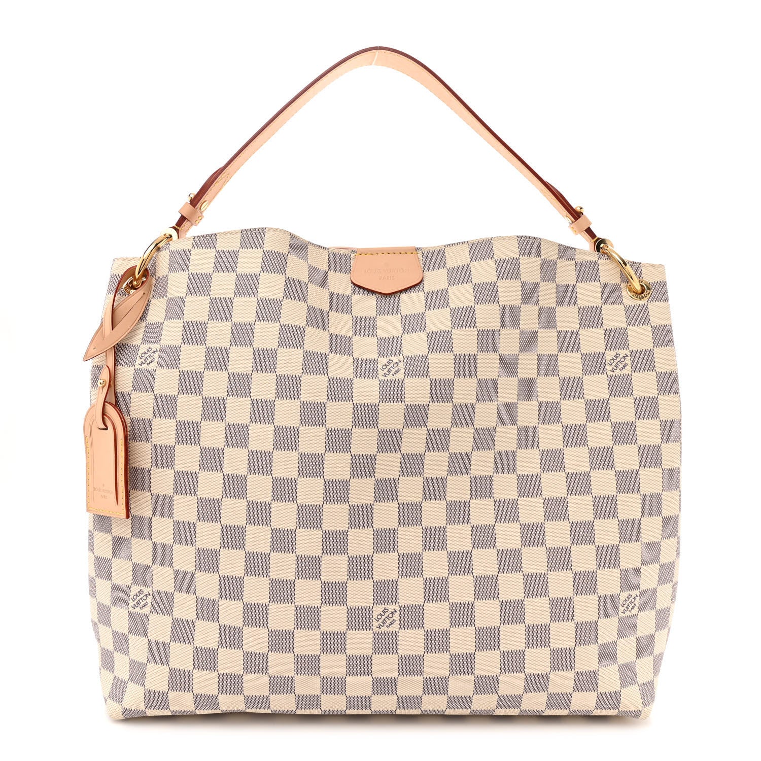 Louis Vuitton Damier Azur Graceful MM Rose Ballerine