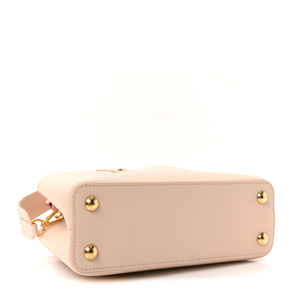 Louis Vuitton Taurillon Ostrich Capucines BB Powder Pink Beige