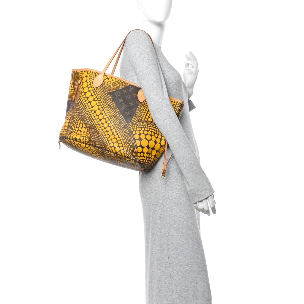 Louis Vuitton Monogram Kusama Waves Neverfull MM Yellow