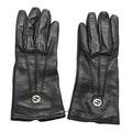 Gucci Lambskin Donna GG Gloves Black