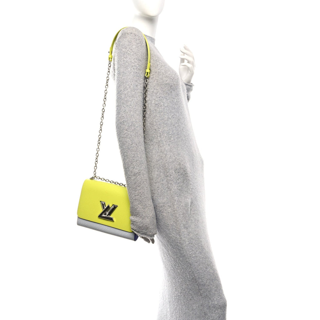 Louis Vuitton Epi Gradient Twist Shoulder Bag MM Purple Yellow Grey