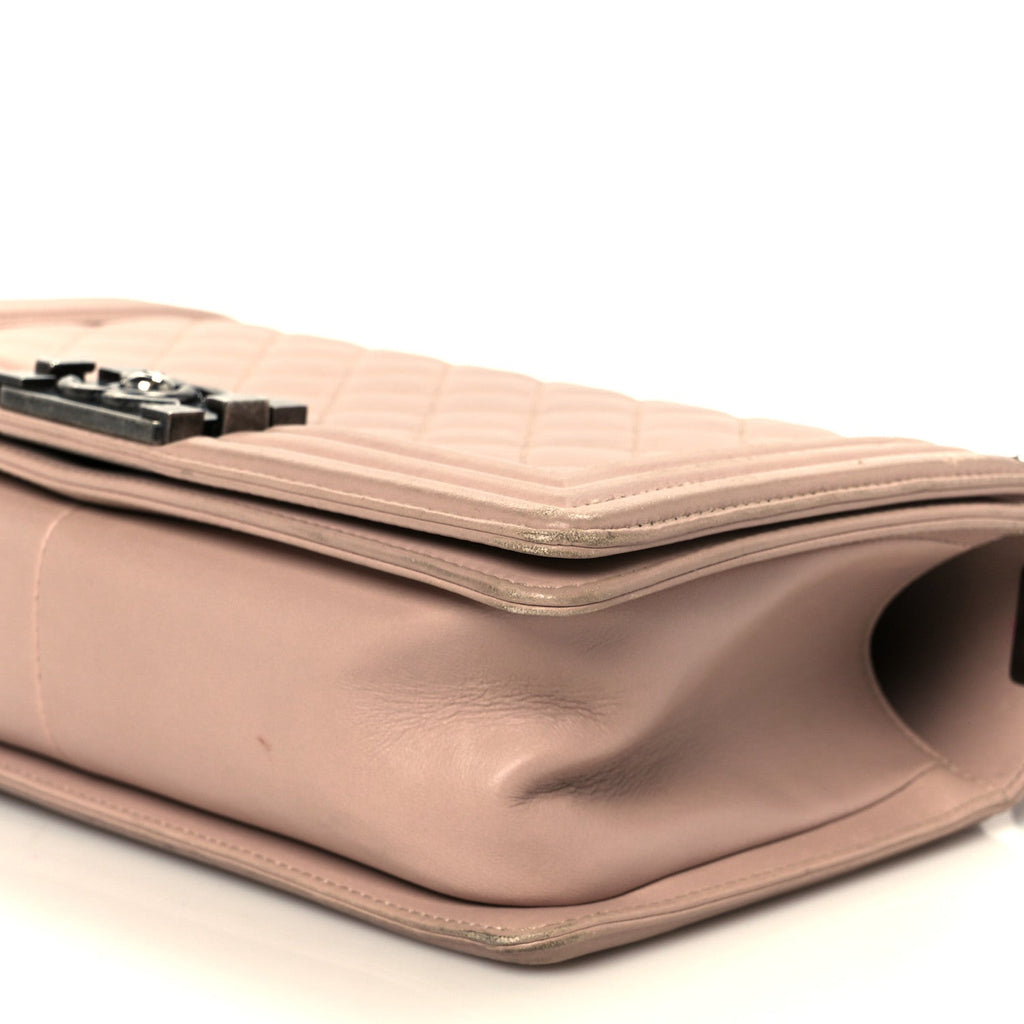 Chanel Lambskin Quilted Medium Boy Flap Light Pink