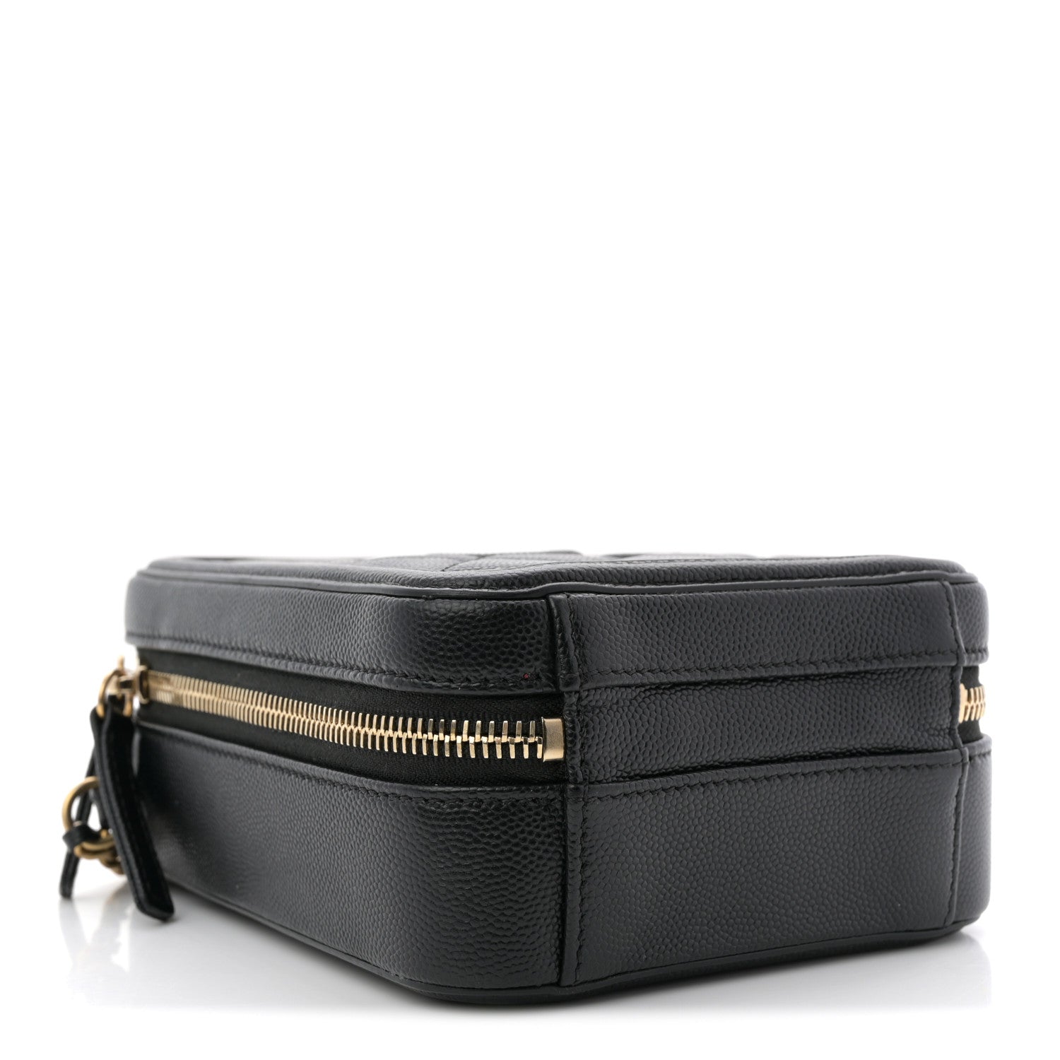 Chanel Caviar Quilted CC North South Filigree Vanity Case Black