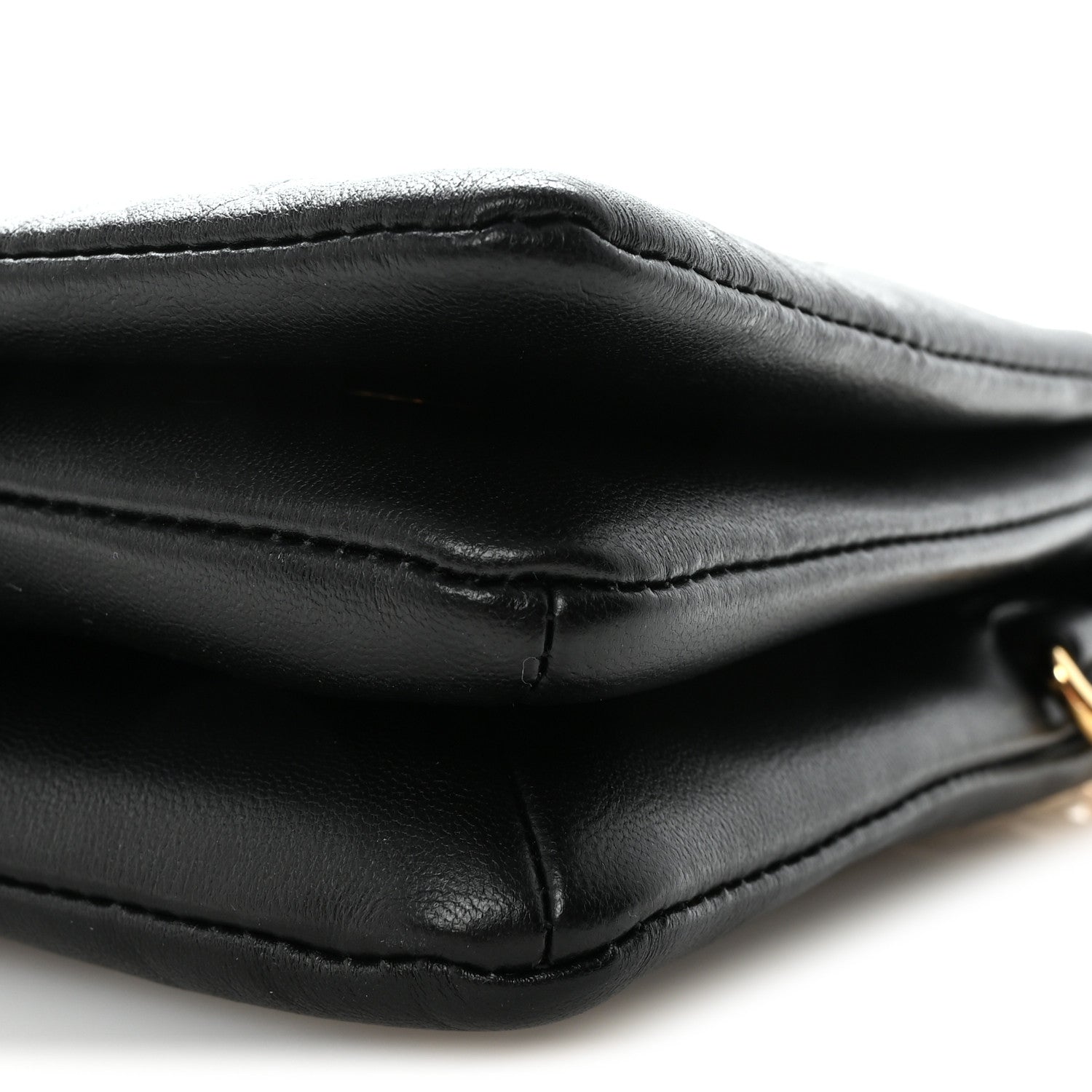 Louis Vuitton Lambskin Embossed Monogram Pochette Coussin Black