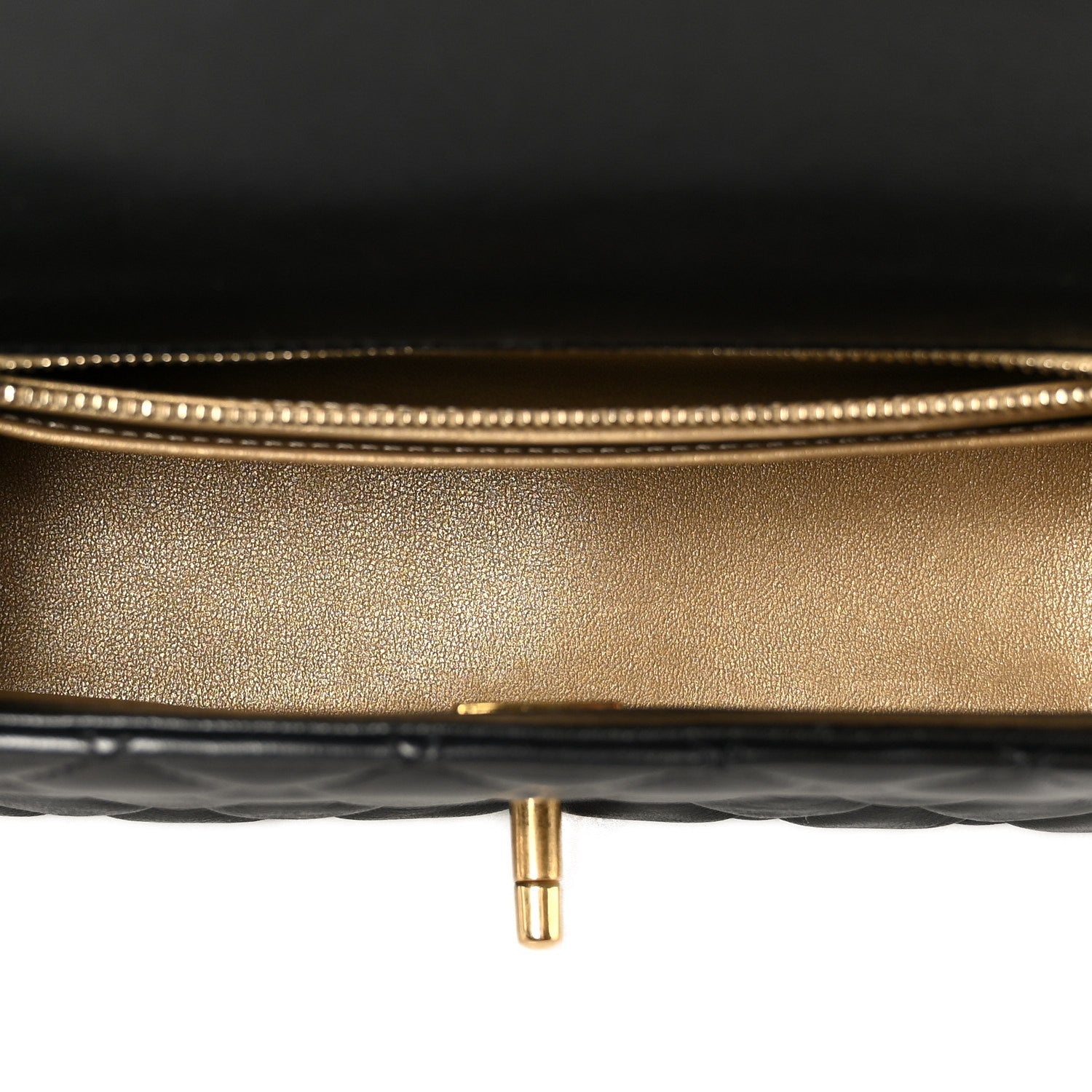 Chanel Lambskin Quilted Mini Rectangular Pearl Crush Flap Black