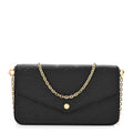 Louis Vuitton Empreinte Pochette Felicie Chain Wallet Black