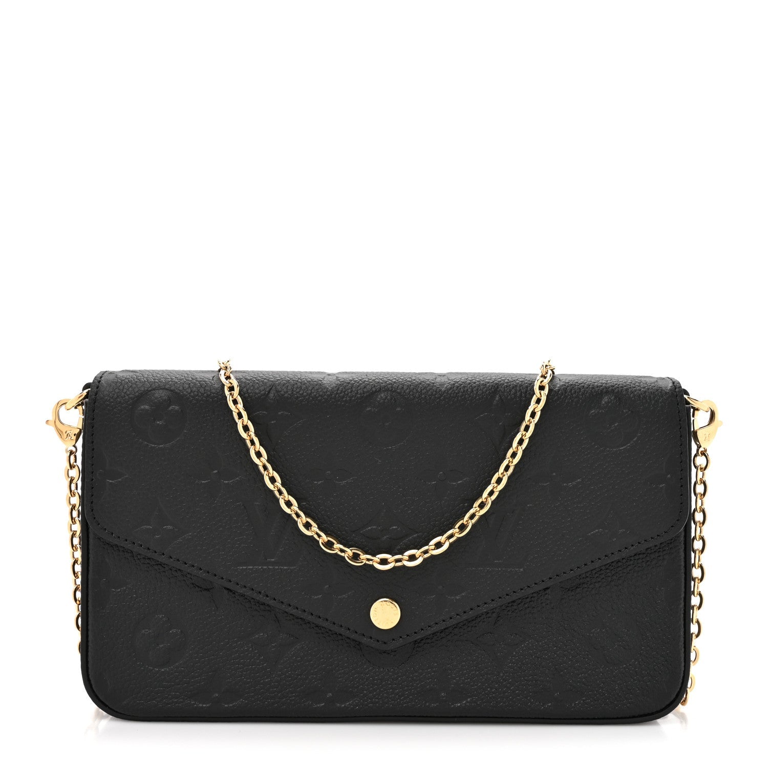 Louis Vuitton Empreinte Pochette Felicie Chain Wallet Black