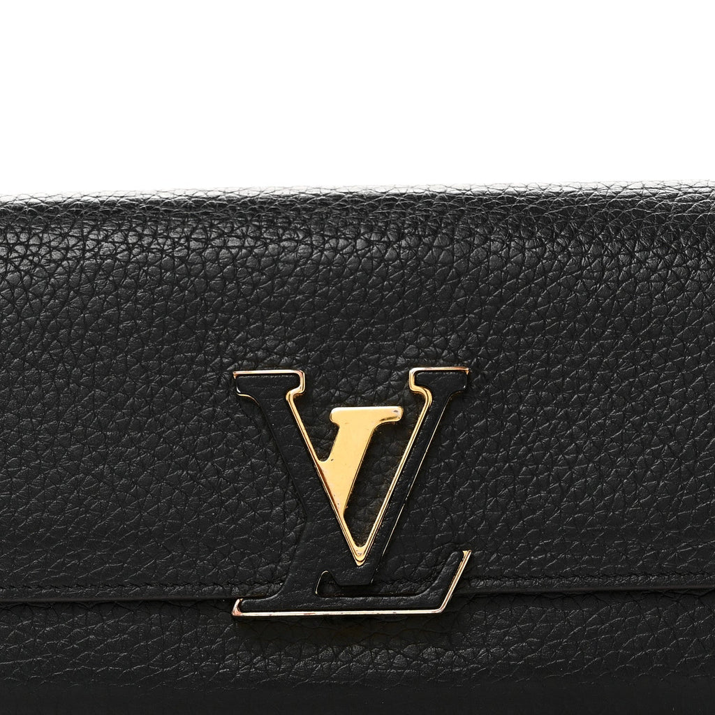 Louis Vuitton Taurillon Capucines Wallet Black