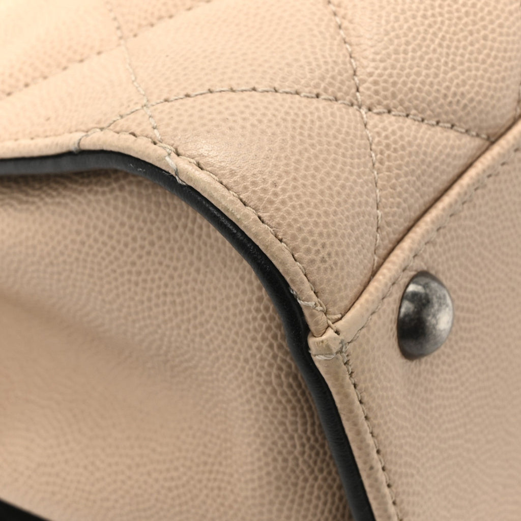 Chanel Caviar Quilted Medium CC Bucket Bag Beige