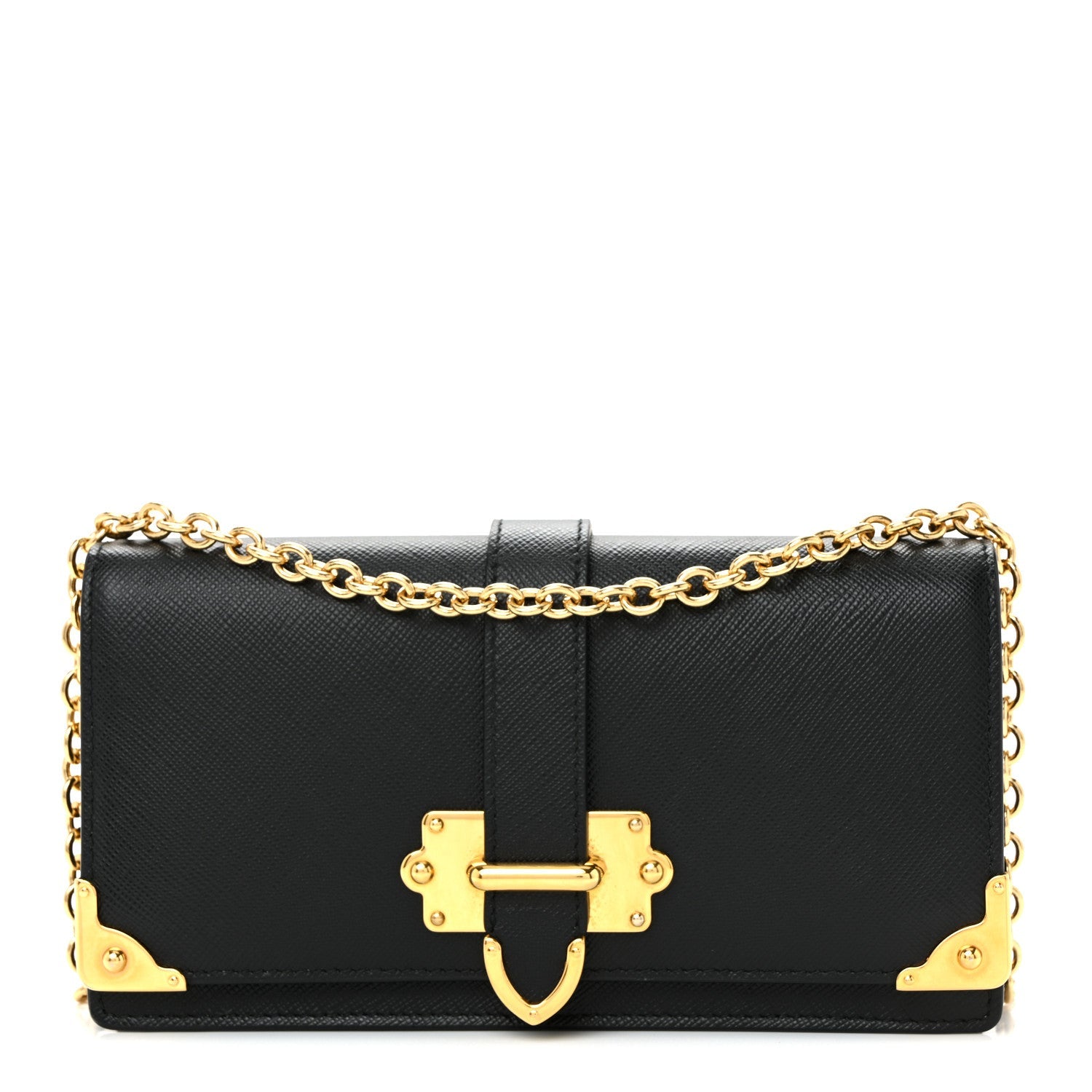 Prada Saffiano Cahier Mini Bag Black
