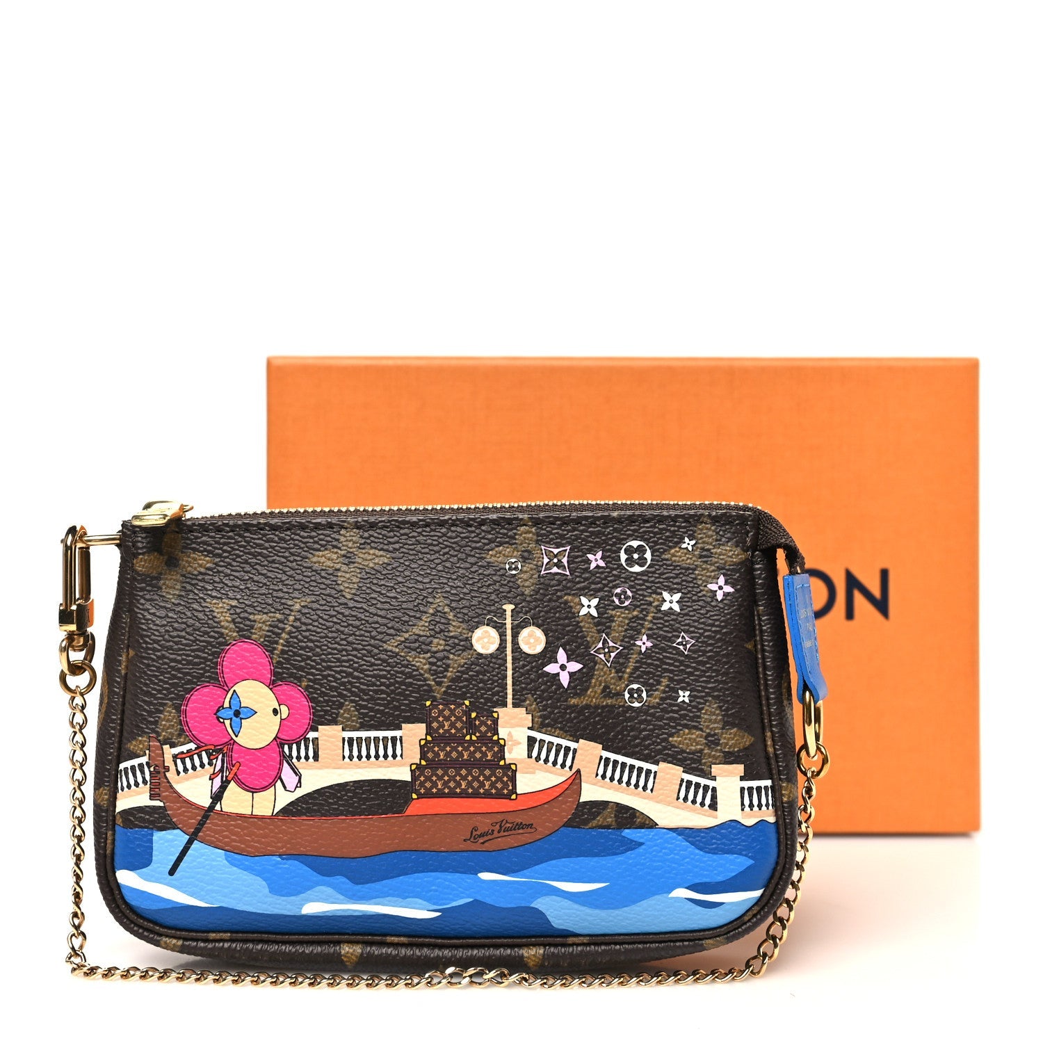 Louis Vuitton Monogram 2019 Christmas Animation Mini Venice Pochette Accessories Blue