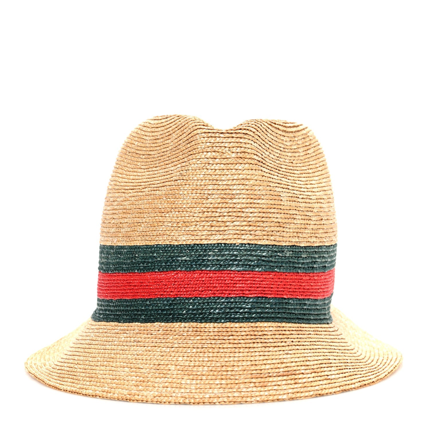 Gucci Abaca Straw Web Fedora Hat M