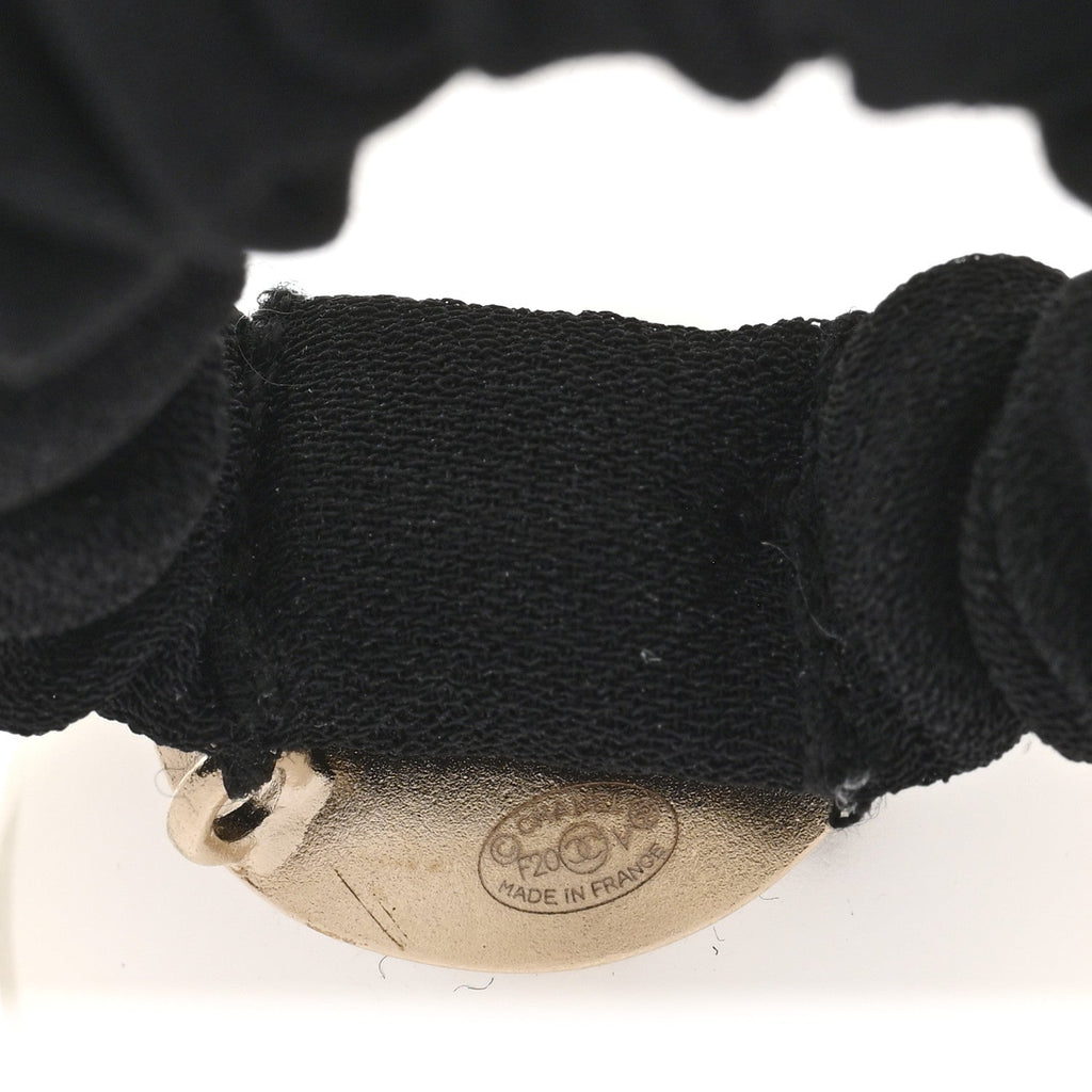 Pearl CC Hair Tie Black Gold Pearly White