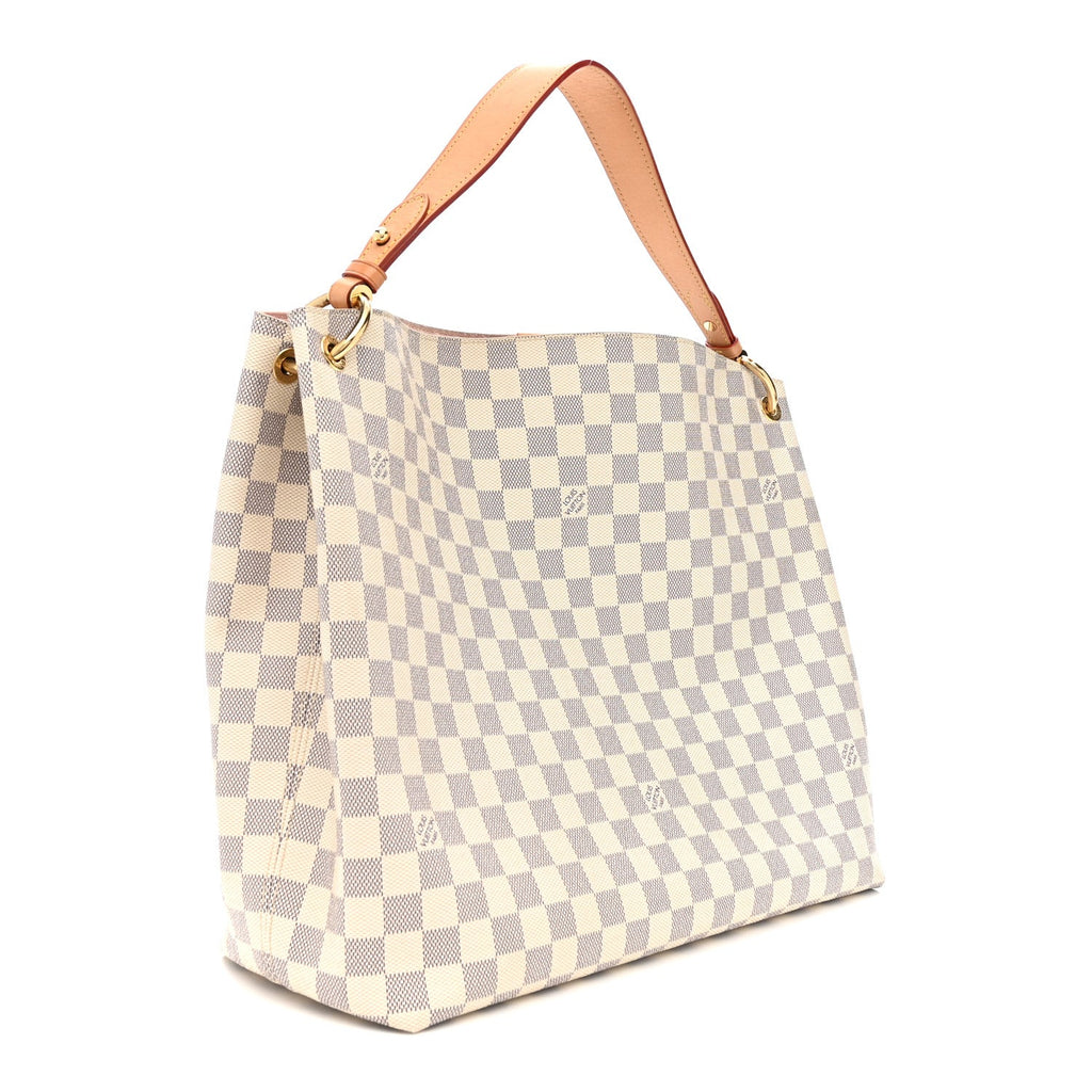 Louis Vuitton Damier Azur Graceful MM Rose Ballerine
