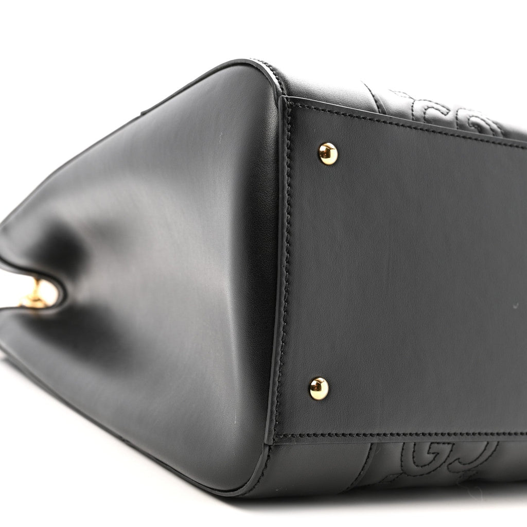 Gucci Calfskin GG Matelasse Tote Bag Black