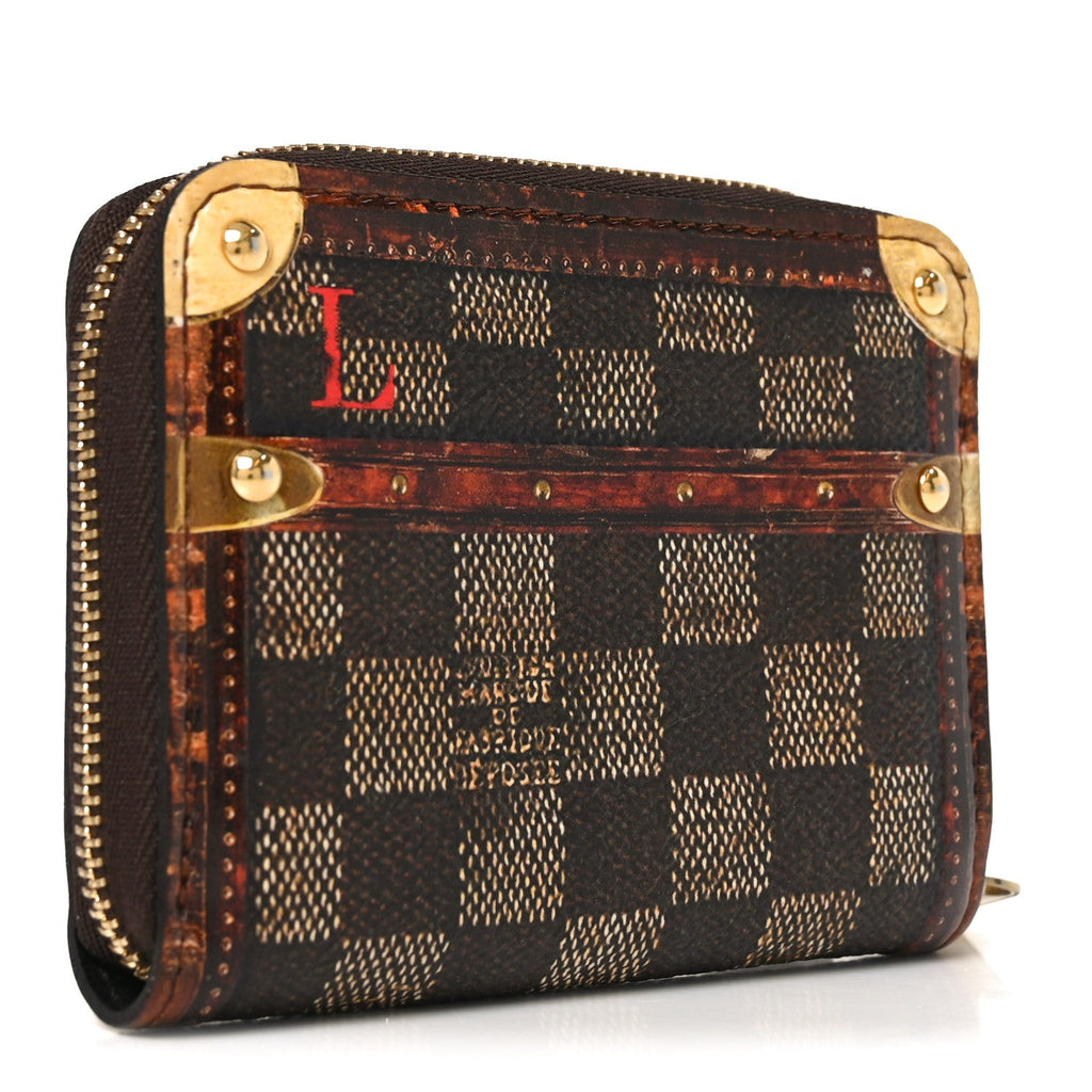 Louis Vuitton Transformed Damier Ebene Time Trunk Zippy Coin Purse