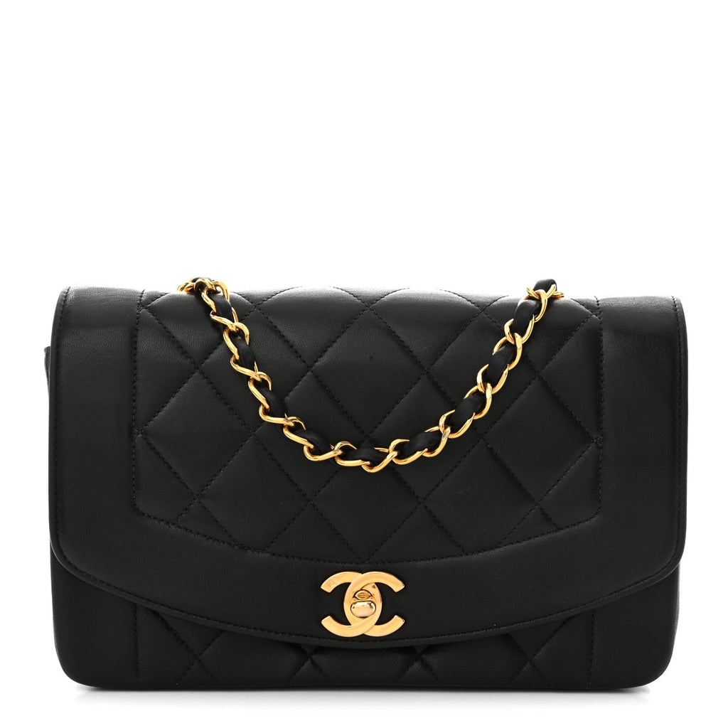 Chanel Lambskin Quilted Small Single Flap Black