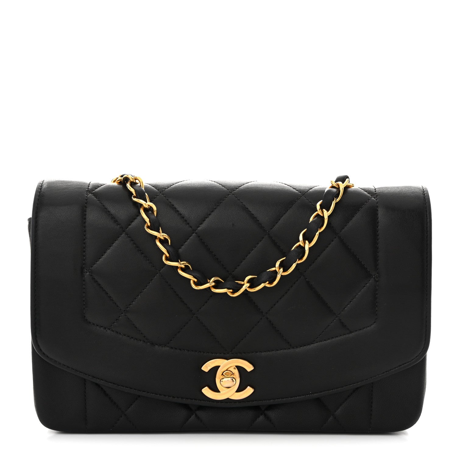 Chanel Lambskin Quilted Small Single Flap Black