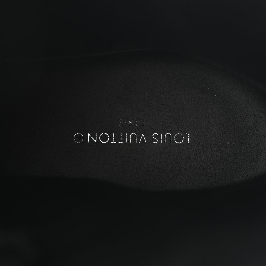 Louis Vuitton Calfskin Monogram Wonderland Flat Ranger Boots 36.5 Black