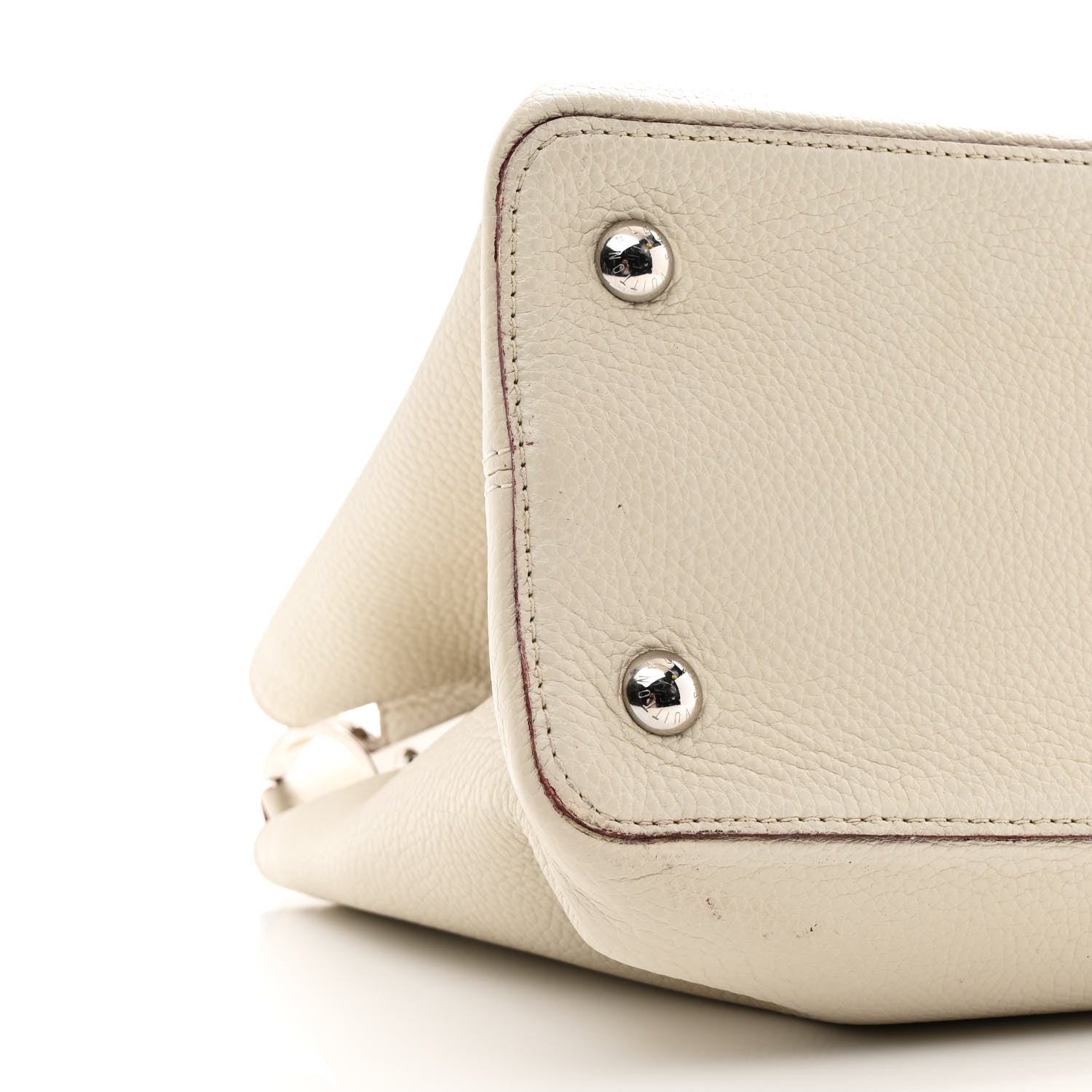 Louis Vuitton Taurillon Capucines MM Blanc Casse
