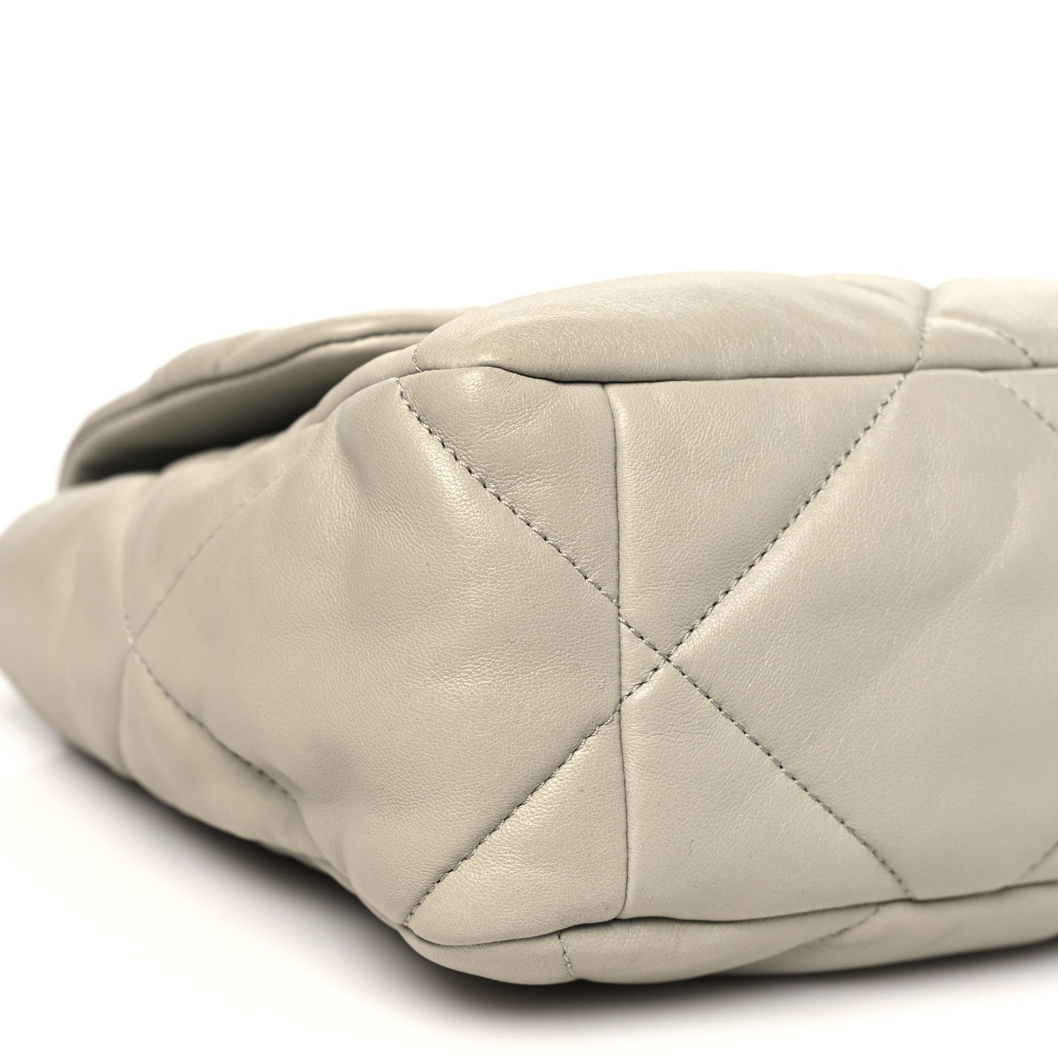 Chanel Lambskin Quilted Large Chanel 19 Flap Grey