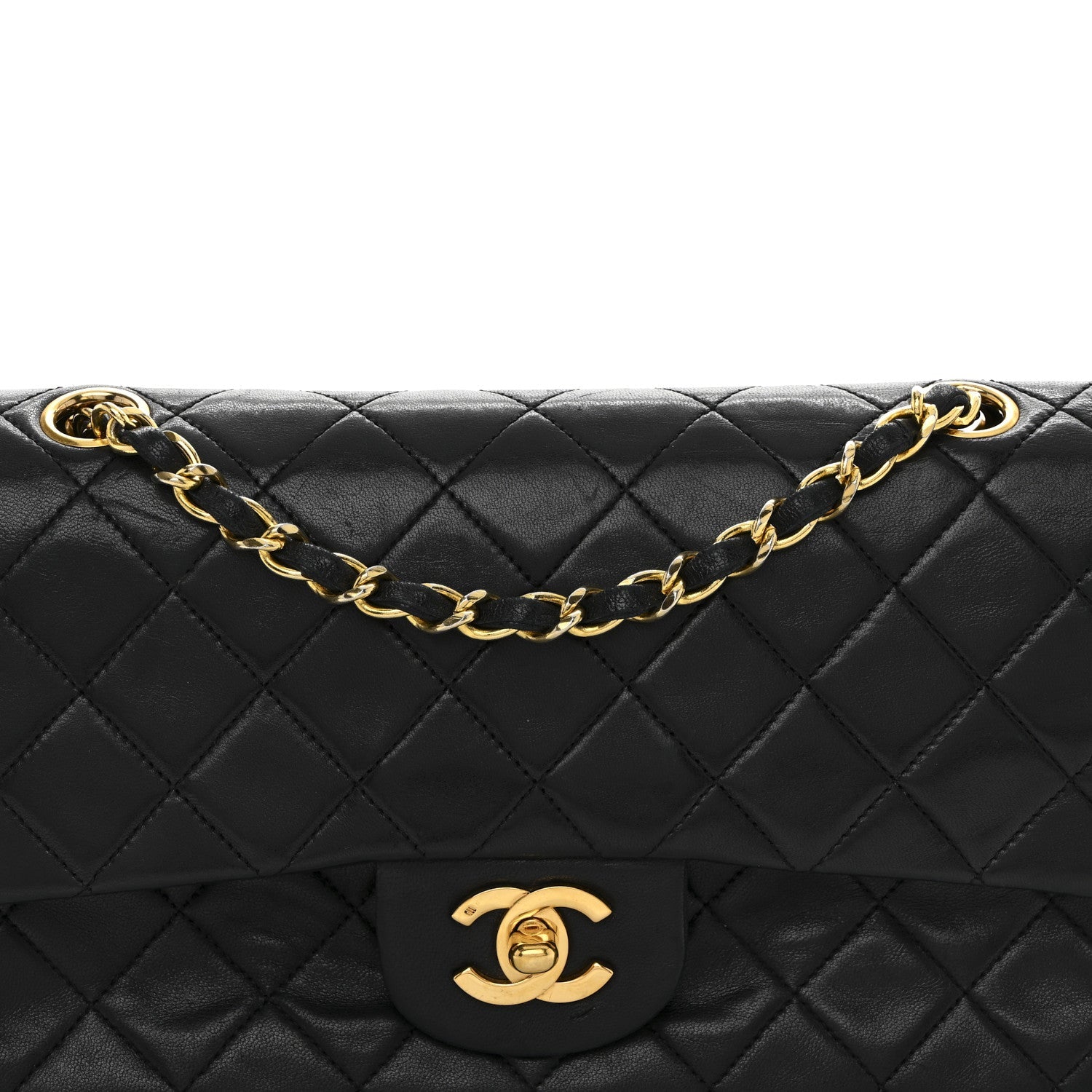 Chanel Lambskin Quilted Small Double Flap Black