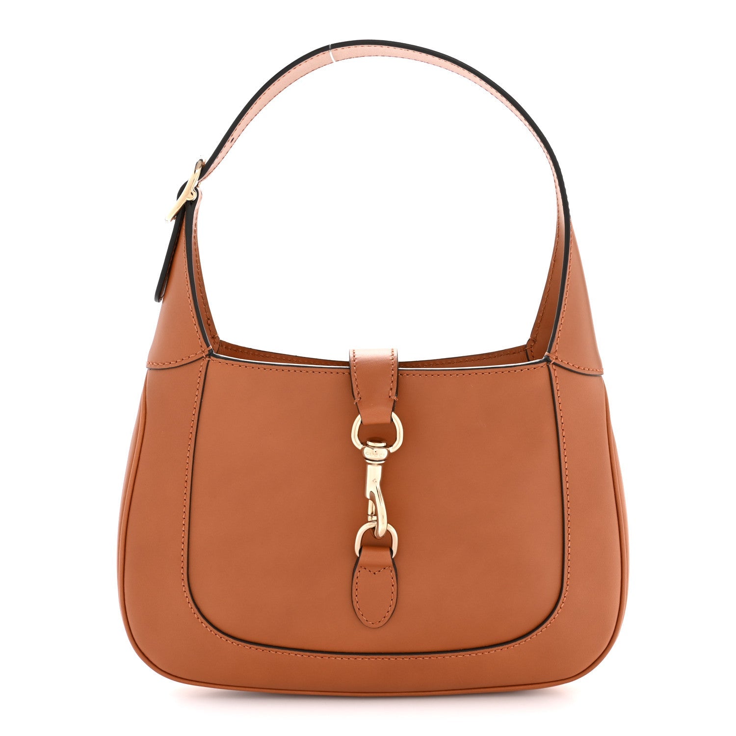 Gucci Tritone Calfskin Small Jackie 1961 Hobo Harness Brown