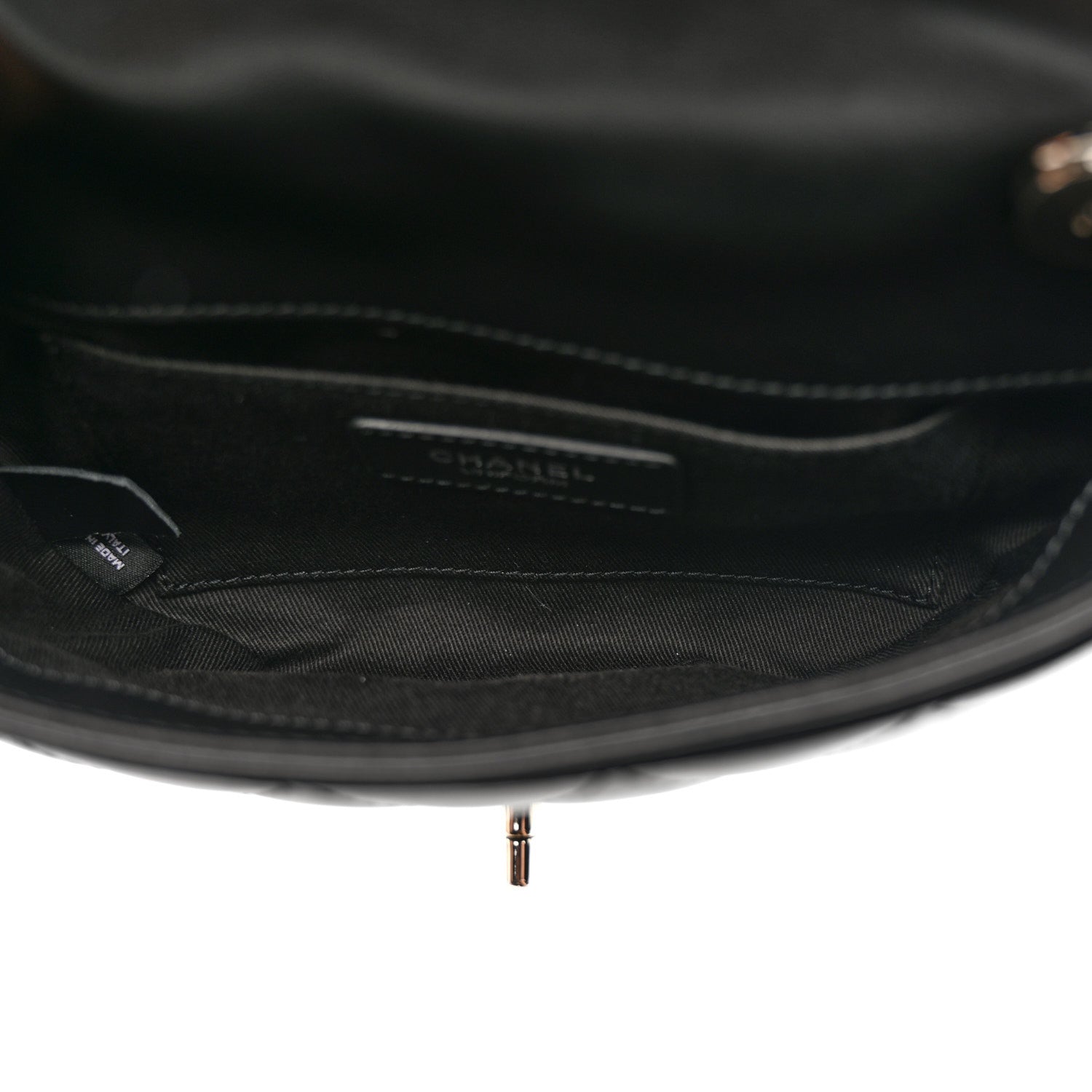Chanel Calfskin Quilted CC Uniform Flap Belt Bag Black