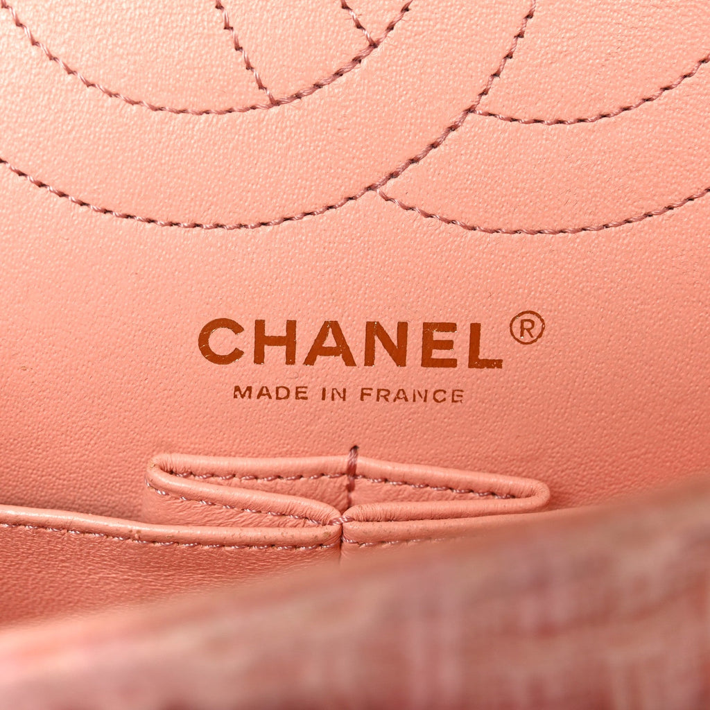 Chanel Wool Tweed Quilted 2.55 Reissue 225 Flap Light Pink