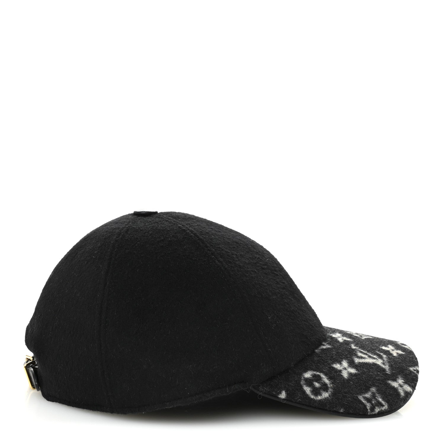 Louis Vuitton Wool Silk Monogram Endless Cap L Black