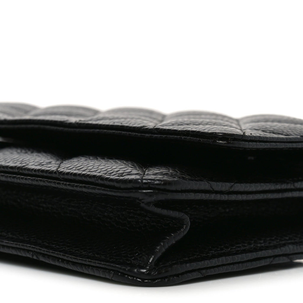 Chanel Caviar Quilted Wallet on Chain WOC Black
