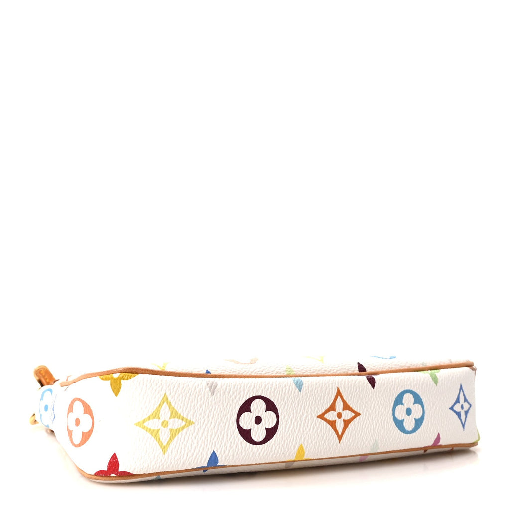Louis Vuitton Monogram Multicolor Pochette Accessories White
