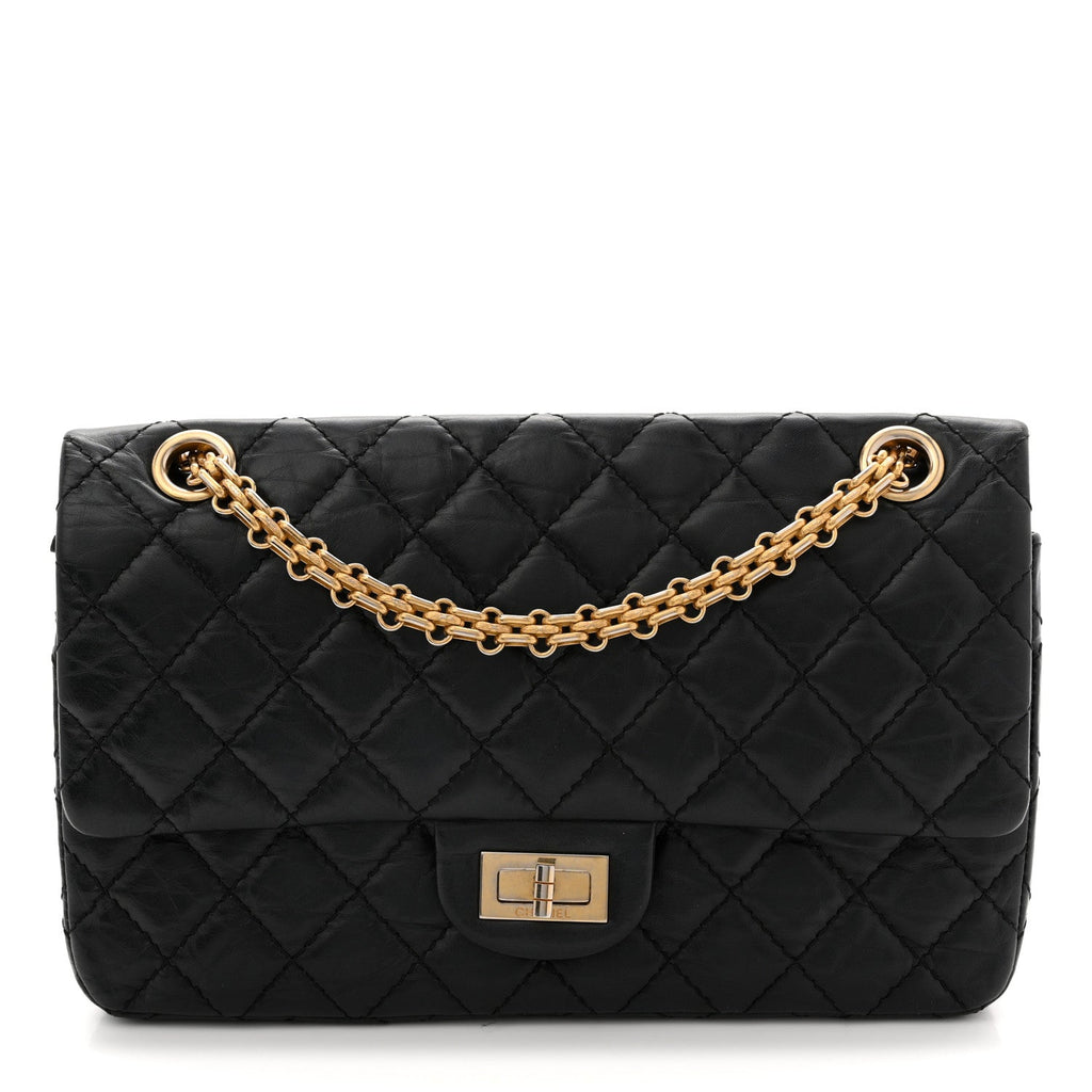 Chanel Aged Calfskin Quilted 2.55 Reissue 225 Flap Black