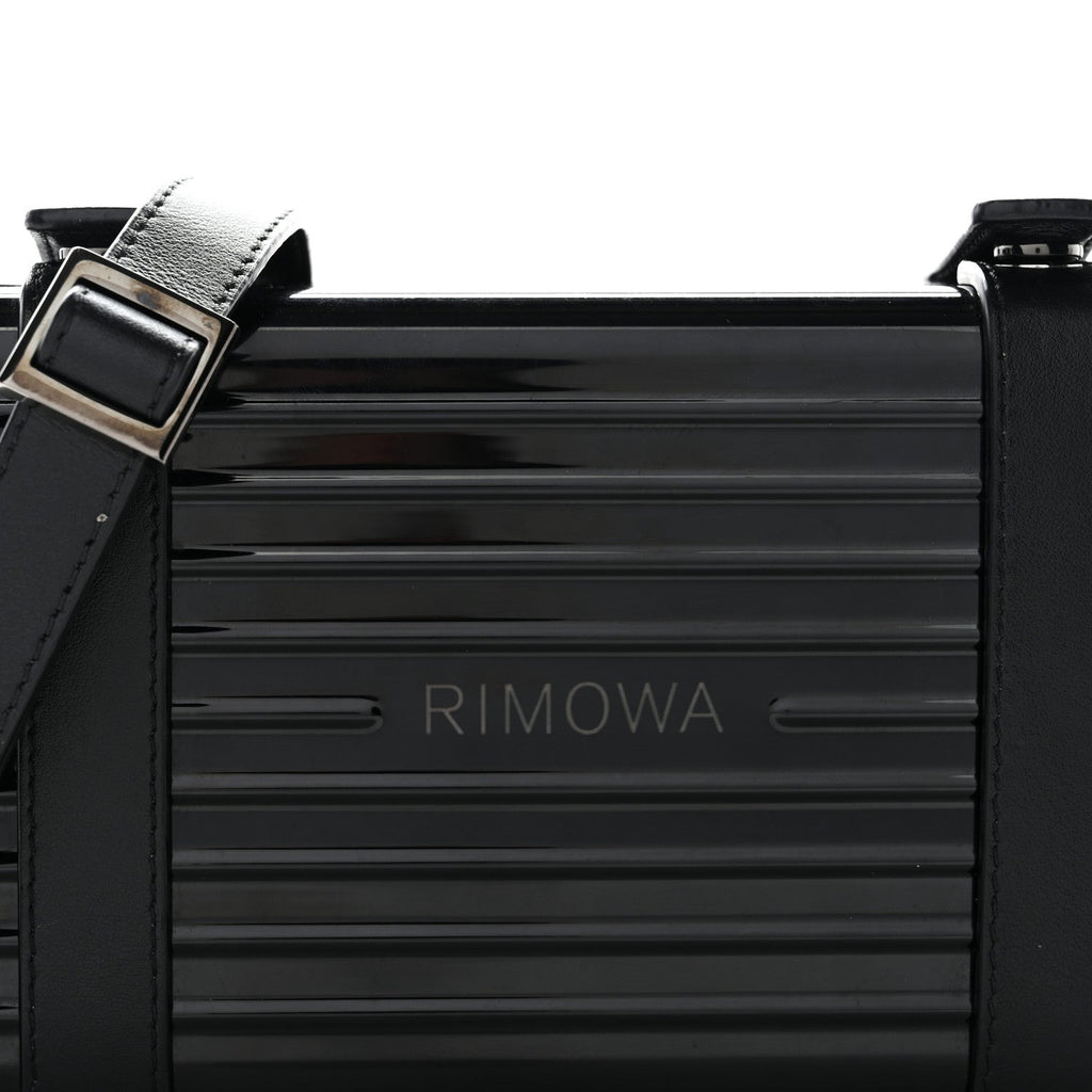 Christian Dior X RIMOWA Aluminum Personal Clutch On Strap Black
