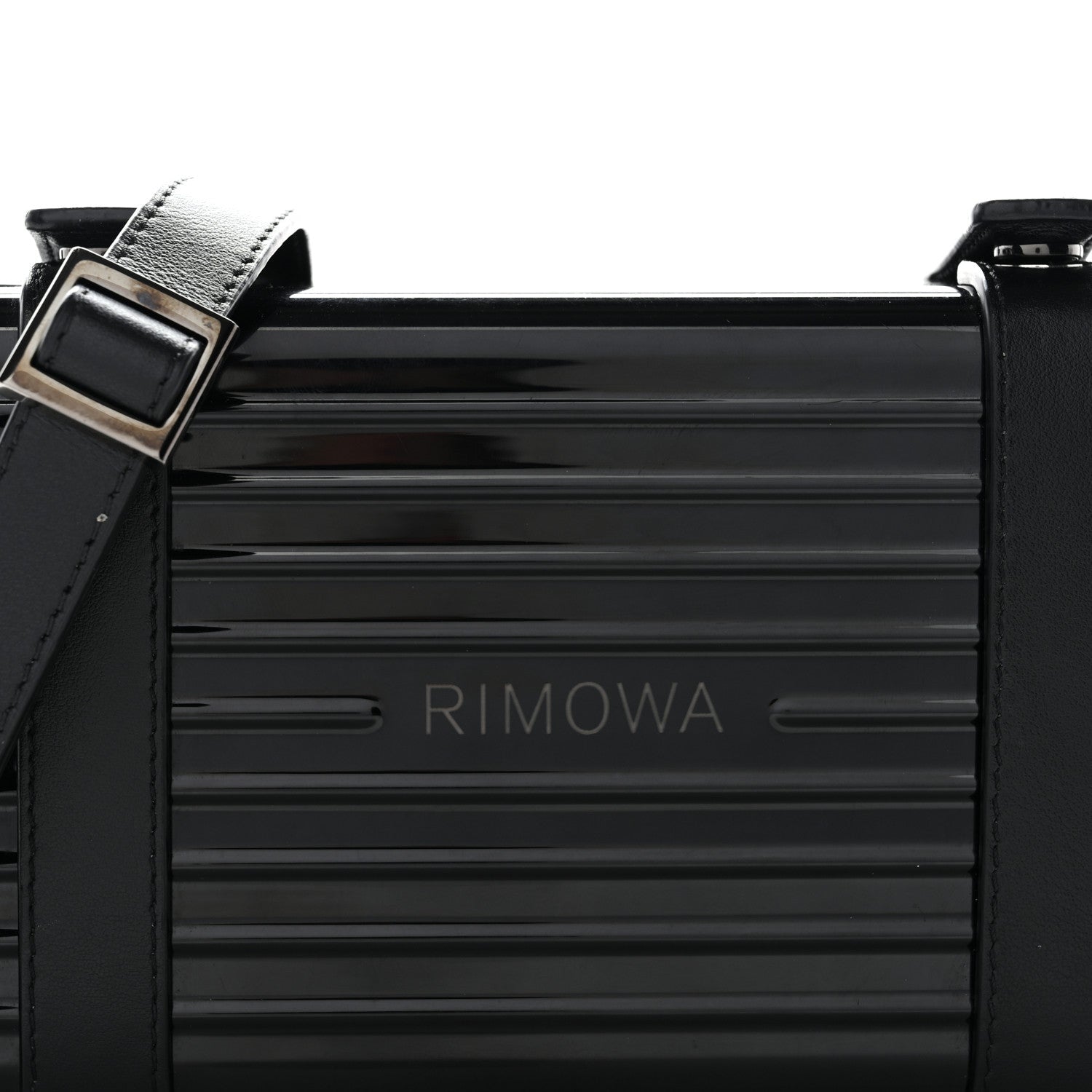 Christian Dior X RIMOWA Aluminum Personal Clutch On Strap Black