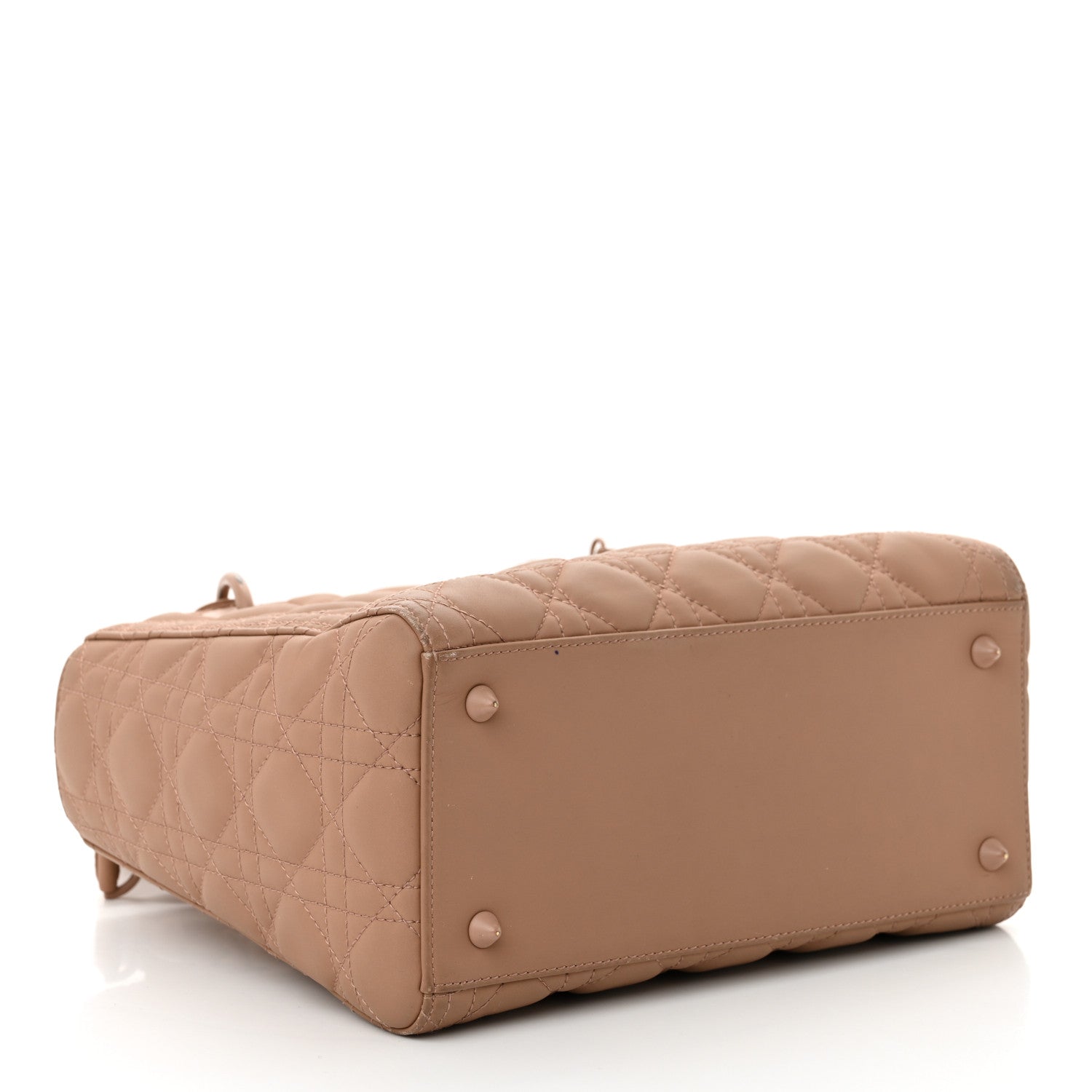 Christian Dior Ultra Matte Calfskin Cannage Medium Lady Dior Beige