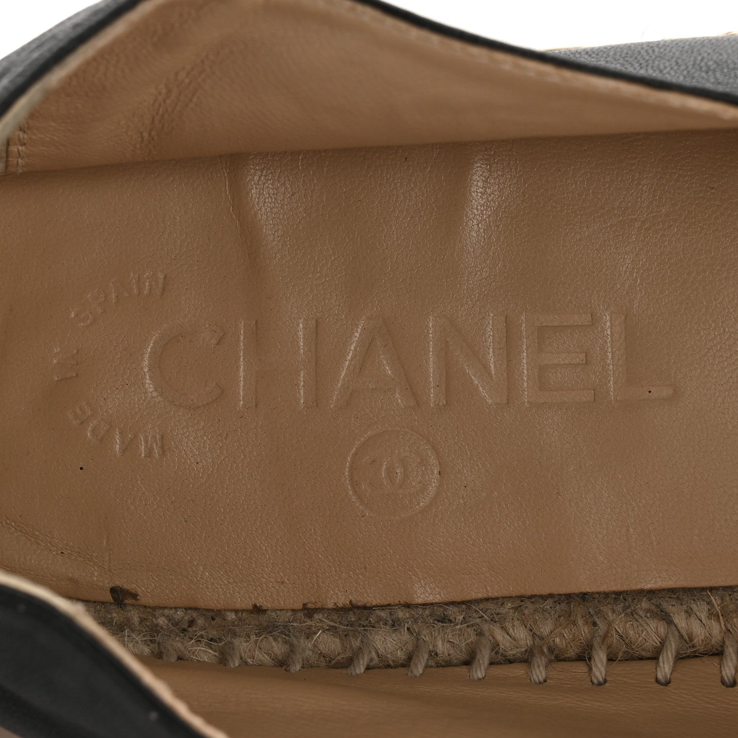 Lambskin CC Espadrilles 40 Black