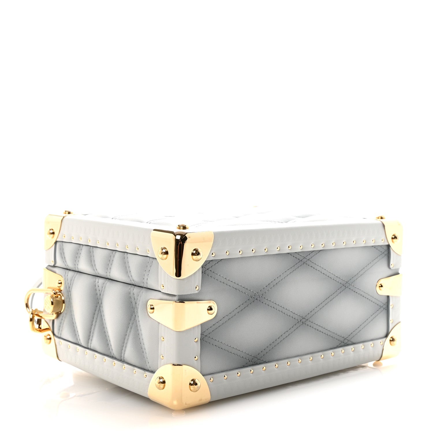 Louis Vuitton Lambskin Malletage Petite Valise Palazzo Ecume