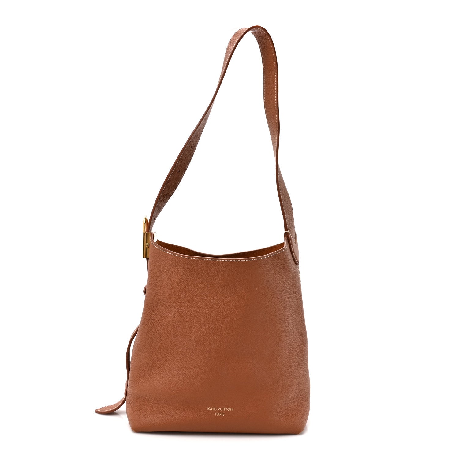 Louis Vuitton Grained Calfskin Low Key Hobo PM Cognac