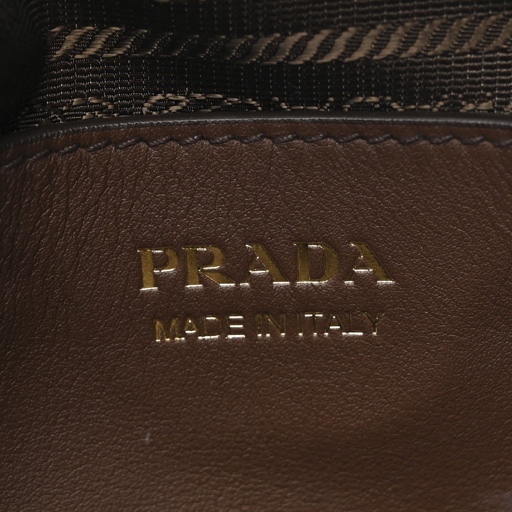 Prada Camoscio Darling Shoulder Bag Cocoa Brown