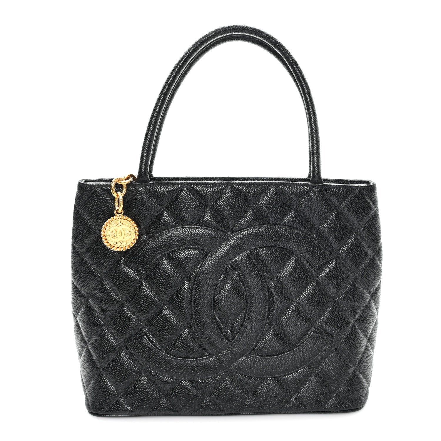 Chanel Caviar Quilted Medallion Tote Black