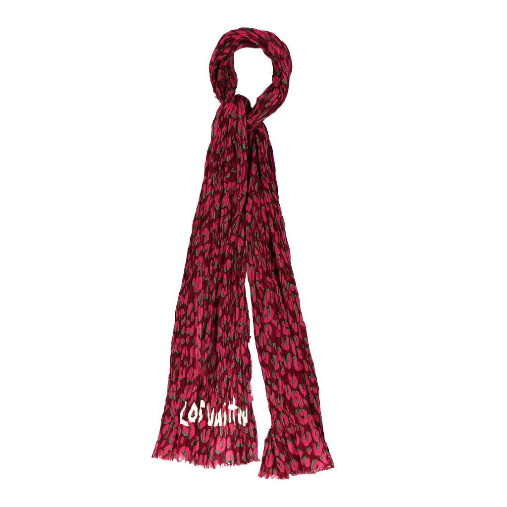 Louis Vuitton Cotton Sprouse Leopard Pareo Rouge Fauviste