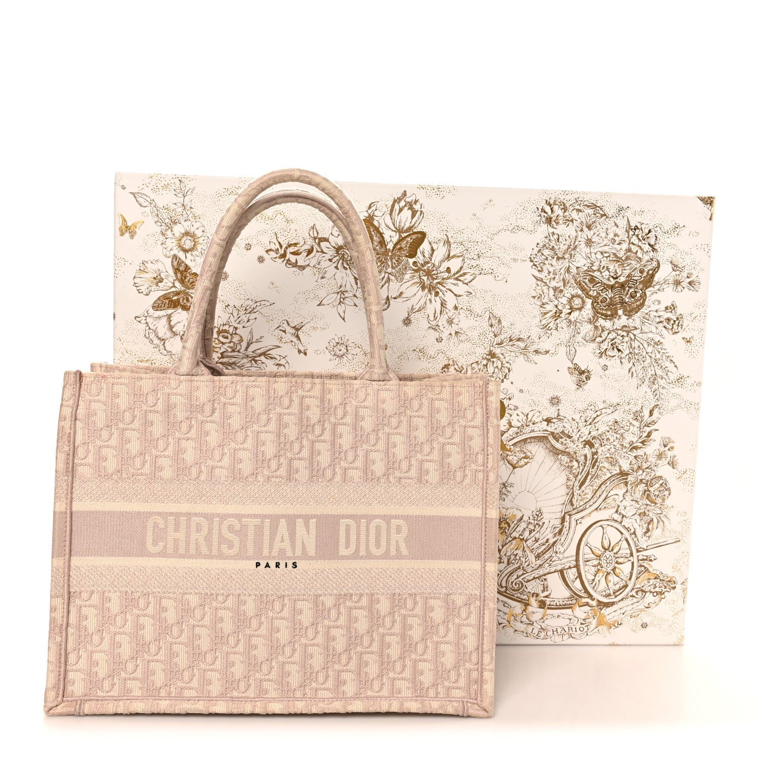 Christian Dior Oblique Medium Book Tote Rose Des Vents