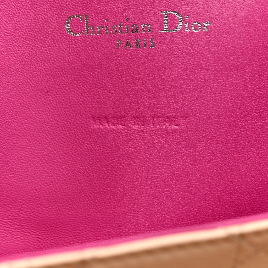 Christian Dior Lambskin Cannage Large Miss Dior Flap Sorbet