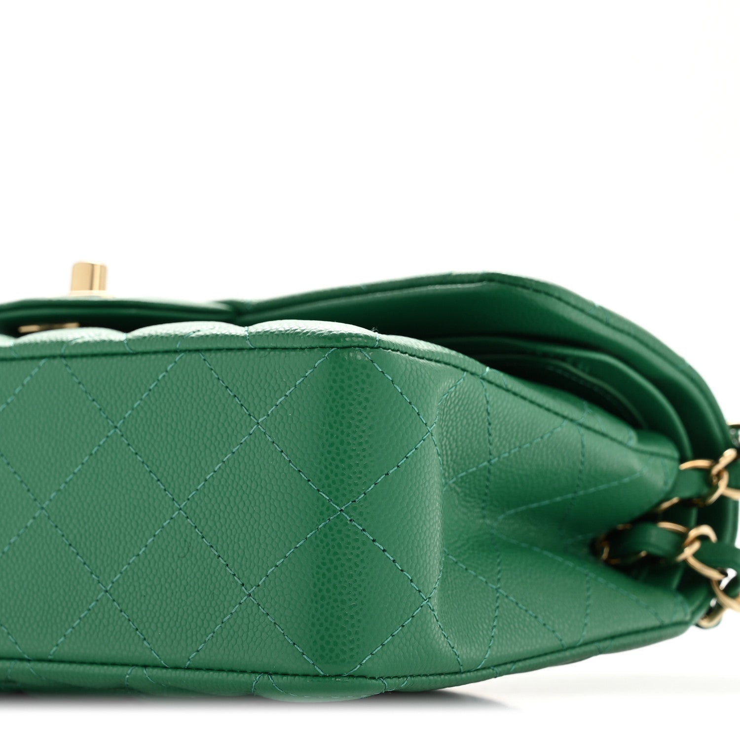 Chanel Caviar Quilted Small Double Flap Green