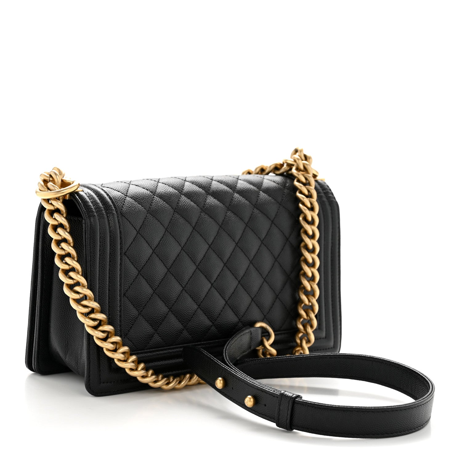 Chanel Caviar Quilted Medium Boy Flap Black