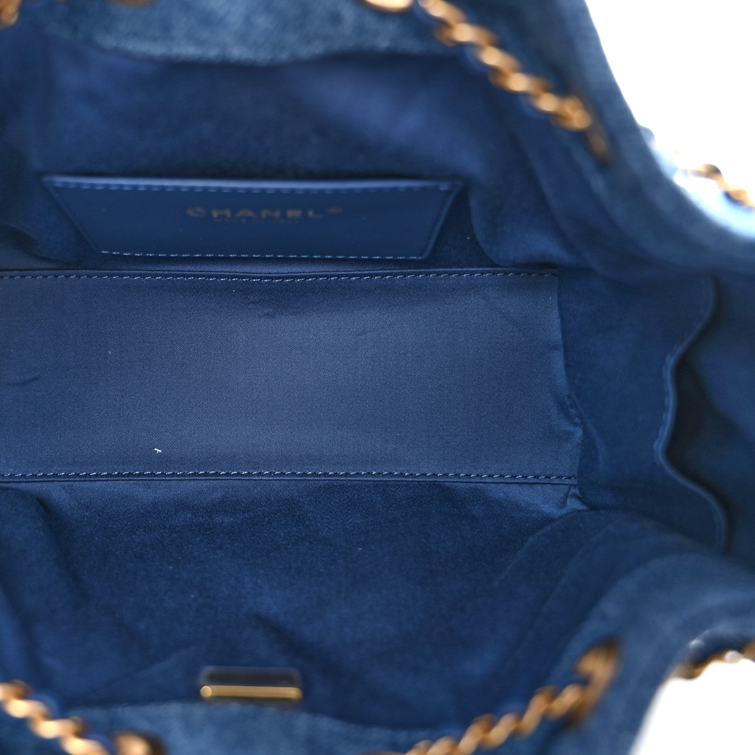 Chanel Washed Denim Quilted Mini Chanel 25 Handbag Blue