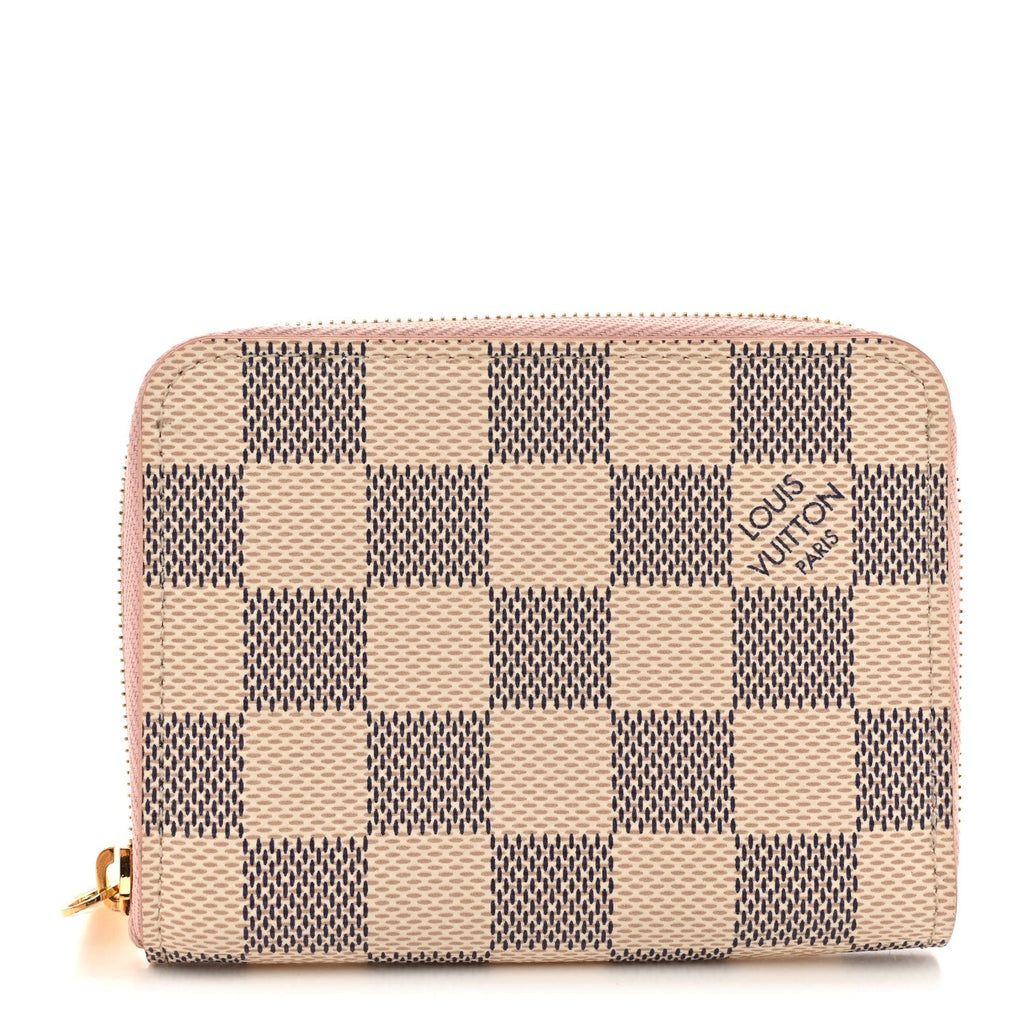 Louis Vuitton Damier Azur Zippy Coin Purse Rose Ballerine